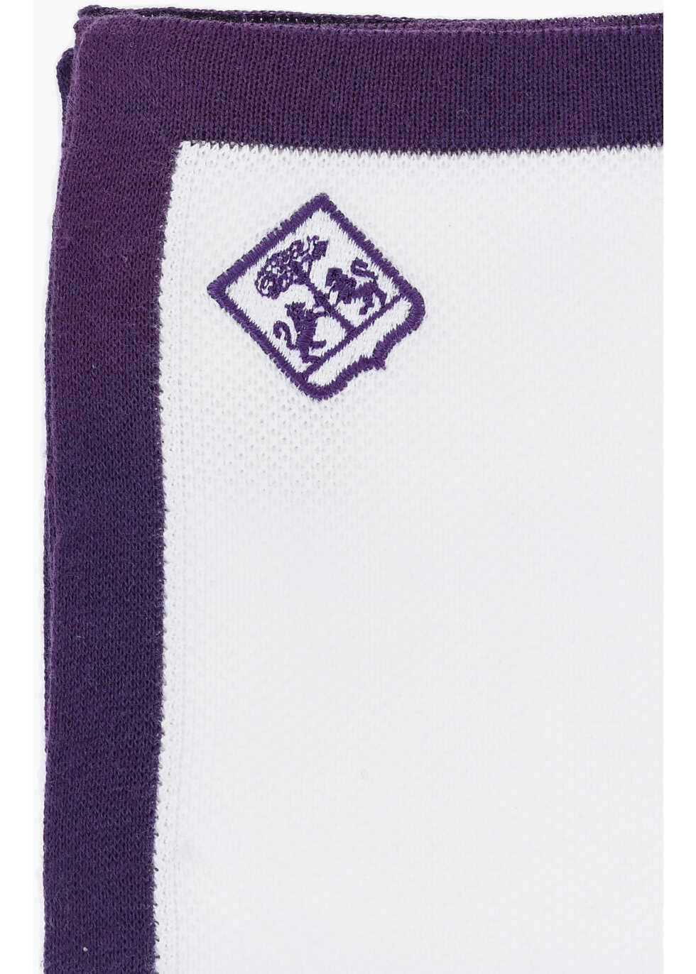 Esarfe CORNELIANI Cotton Pocket Square With Contrasting Edge White Barbati (BM 19551560) 2