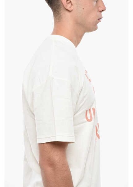 Tricouri 1989 STUDIO Crew Neck Nobody Cares Cotton T-Shirt White Barbati (BM 19551569) 3