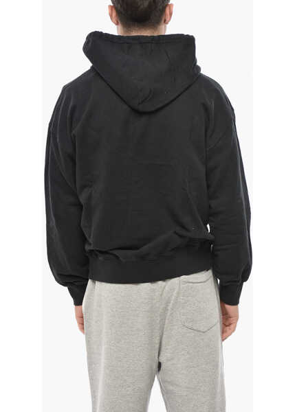 Bluze de trening 1989 STUDIO Brushed Cotton Hoodie With Ton Sur Ton Logo Black Barbati (BM 19551575) 2