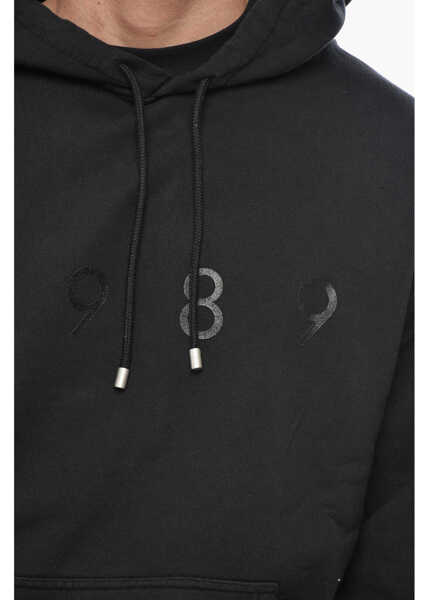 Bluze de trening 1989 STUDIO Brushed Cotton Hoodie With Ton Sur Ton Logo Black Barbati (BM 19551575) 3