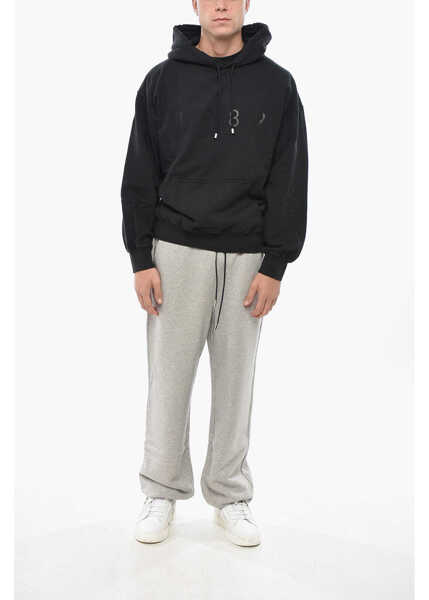 Bluze de trening 1989 STUDIO Brushed Cotton Hoodie With Ton Sur Ton Logo Black Barbati (BM 19551575) 4