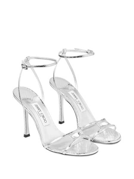 Sandale Jimmy Choo Leo 100mm heeled sandals Silver Femei (BM 19551639) 2