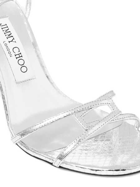 Sandale Jimmy Choo Leo 100mm heeled sandals Silver Femei (BM 19551639) 5