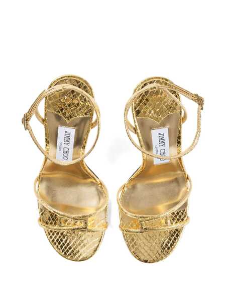 Sandale Jimmy Choo Leo 100mm heeled sandals Gold Femei (BM 19551645) 3