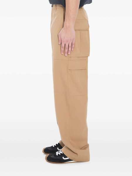 Pantaloni casual Loewe Cotton and silk cargo trousers Beige Barbati (BM 19551678) 3