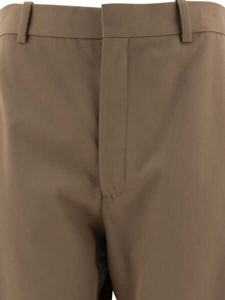 Pantaloni casual Loewe Cotton and silk trousers Green Femei (BM 19551768) 3