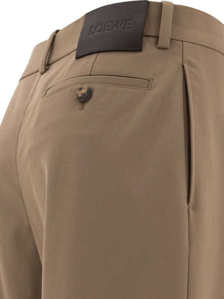 Pantaloni casual Loewe Cotton and silk trousers Green Femei (BM 19551768) 4