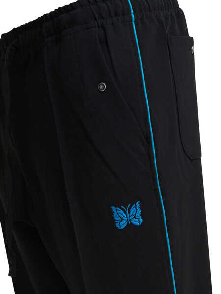 Pantaloni casual NEEDLES Piping Cowboy Pants Black Barbati (BM 19551780) 4