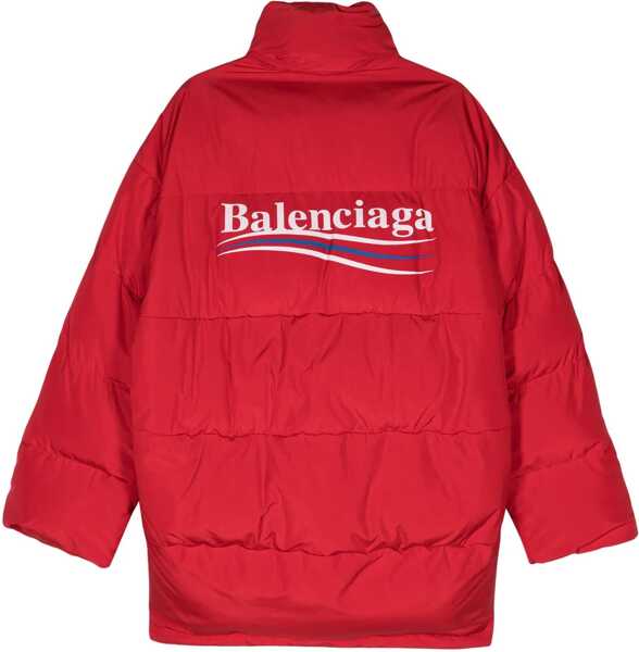 Jachete Balenciaga Nylon Puffer Jacket With Extractable Hood Red Barbati (BM 19555154) 2