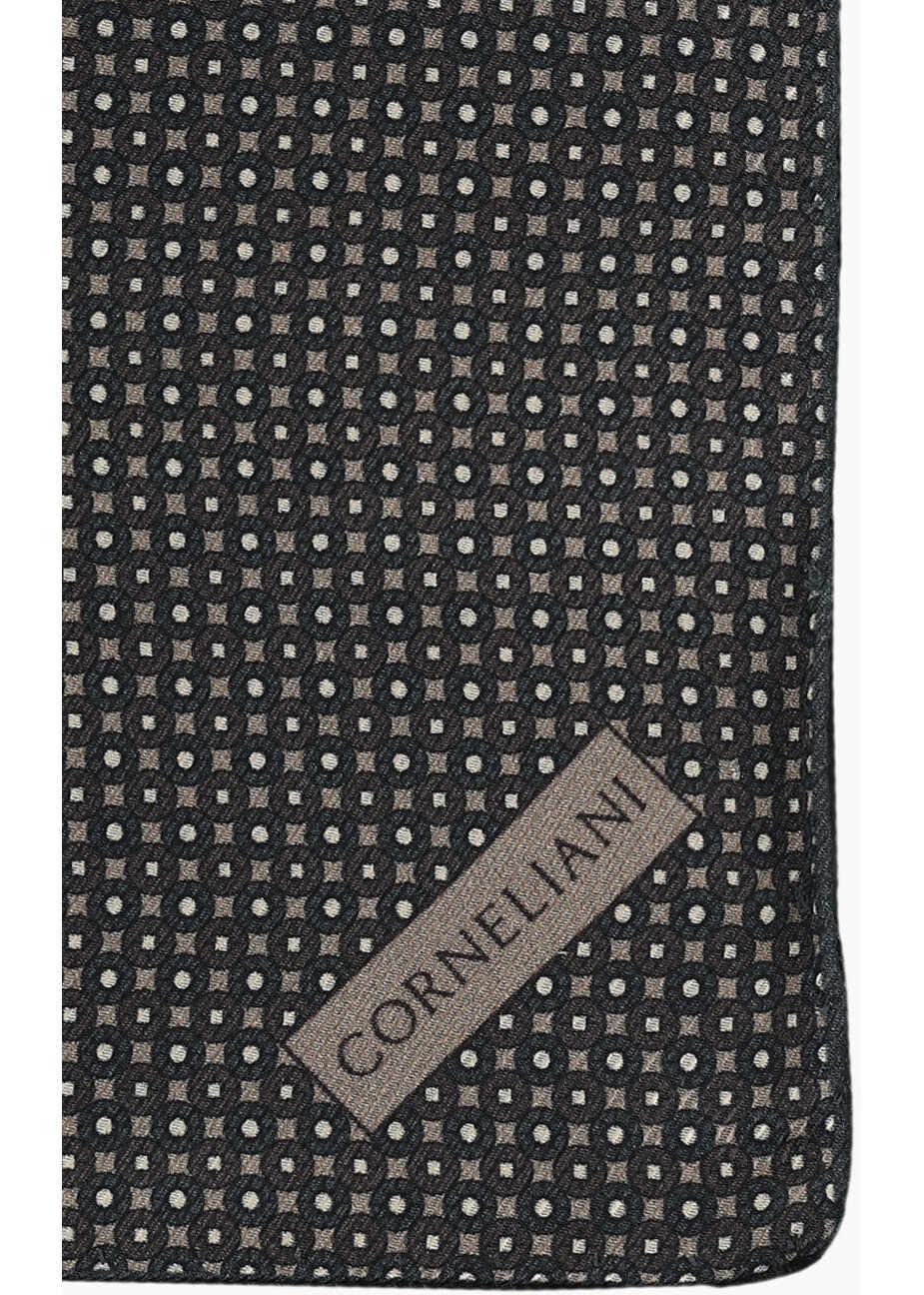 Esarfe CORNELIANI Patterned Silk Pocket Square Military Green Barbati (BM 19555181) 2