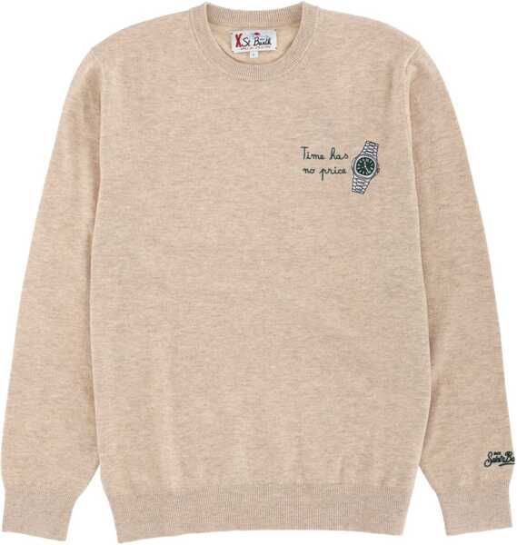 Pulovere Mc2 Saint Barth Sweater With Embroidery BEIGE Barbati (BM 19555283) 1