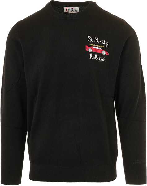 Pulovere Mc2 Saint Barth Sweater With Embroidery BLACK Barbati (BM 19555307) 1