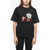 DSQUARED2 Crew Neck Betty Boop T-Shirt With Sequined Embroidery Black