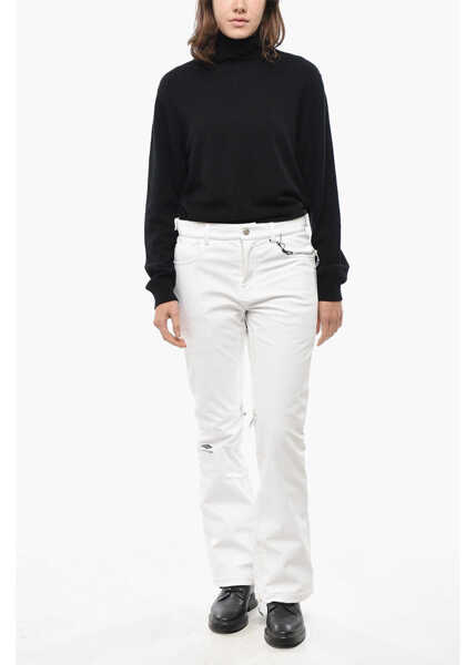 Pantaloni casual Balenciaga Skiwear Thermical Fabric Ski Pants With Ankle Zip White Femei (BM 19555400) 3