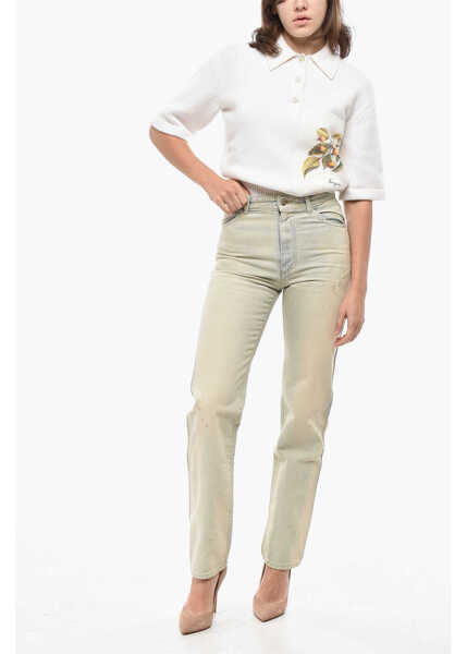 Blugi drepti 1989 STUDIO Vintage Washed Boyfriend Fit Denims 19Cm Light Blue Femei (BM 19555409) 4