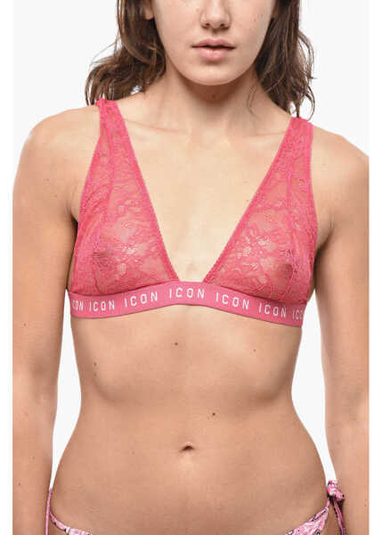 Sutiene DSQUARED2 Lace Triangle Bra Pink Femei (BM 19555421) 1