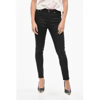 Blugi skinny Dark Washed Jeans With Silver-Tone Button 13Cm Femei