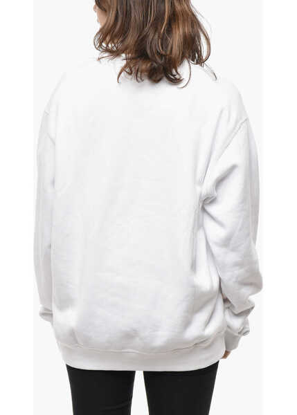 Bluze de trening DSQUARED2 Crew Neck Pacman Brushed Cotton Sweatshirt White Femei (BM 19555457) 2