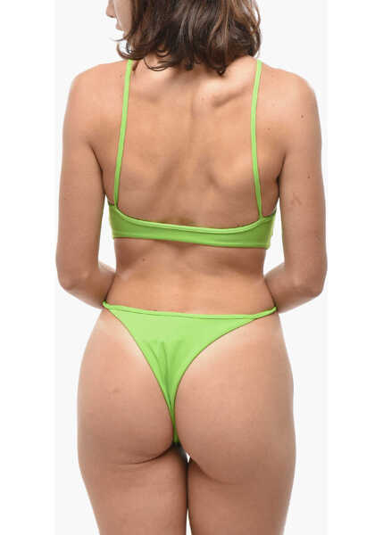Costume de baie intregi DSQUARED2 Icon Solid Color One-Piece Swimsuit With Contrasting Logo Green Femei (BM 19555535) 2
