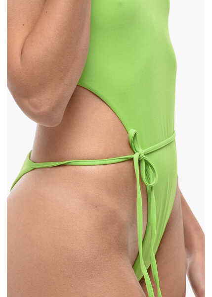 Costume de baie intregi DSQUARED2 Icon Solid Color One-Piece Swimsuit With Contrasting Logo Green Femei (BM 19555535) 3
