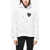 DSQUARED2 Brushed Cotton Hoodie With Mesh Detail White