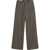 AMI ALEXANDRE MATTIUSSI Virgin Wool Blend Wide Fit Pants Brown