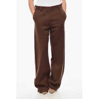 Pantaloni office Wool Blend Wide Leg Pants Femei