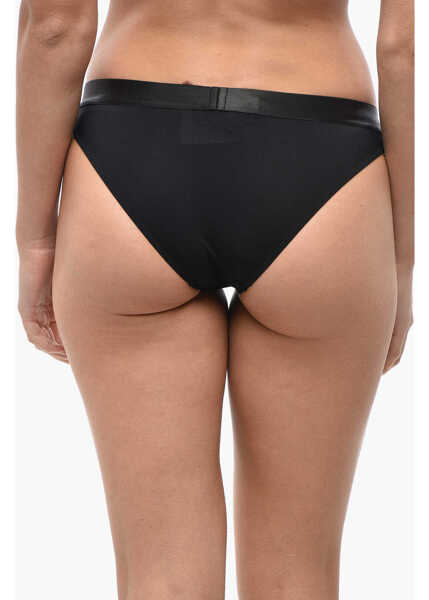 Bikini DSQUARED2 Nylon Bikini Bottom With Drawstring Waist Black Femei (BM 19555637) 2