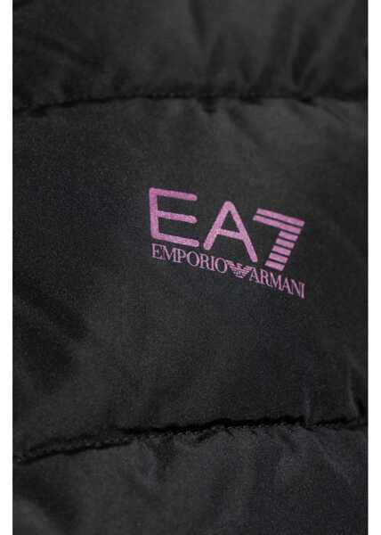 Jachete Armani Ea7 Emporio Hooded Padded Jacket With Side Zips Black Femei (BM 19555652) 5