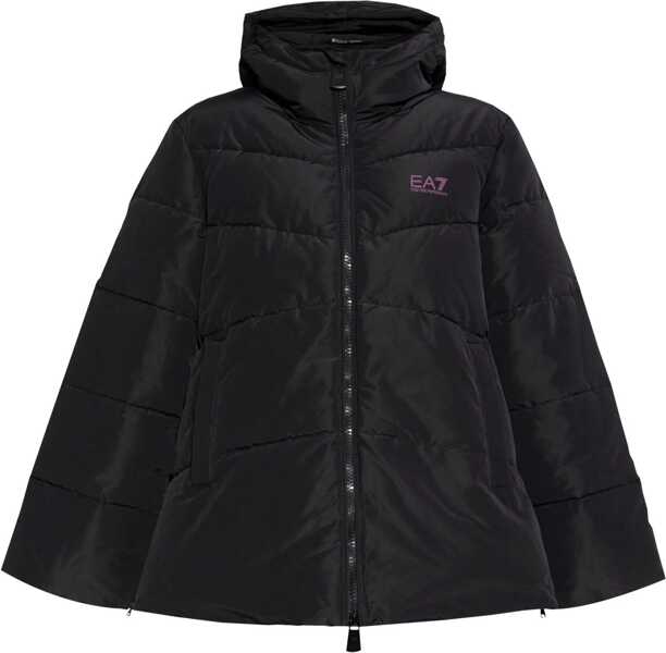 Jachete Armani Ea7 Emporio Hooded Padded Jacket With Side Zips Black Femei (BM 19555652) 1