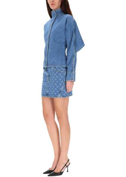 Jachete MARINE SERRE Moon Laser Jacket BLUE Femei (BM 19580810) 2