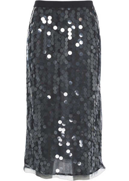 Fuste lungi Semicouture Midi skirt with sequins Black Femei (BM 19580816) 1