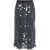 Semicouture Midi skirt with sequins Black
