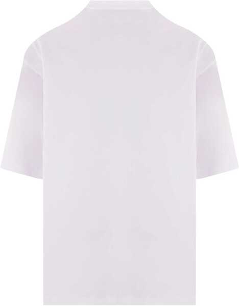 Tricouri DSQUARED2 Crew Neck Loose Fit T-Shirt With Breast-Pocket White Barbati (BM 19580840) 2