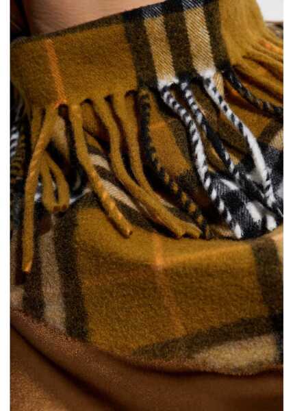 Bluze Burberry Satin Blouse With Tartan Patterned Scarf Detail Brown Femei (BM 19580846) 5