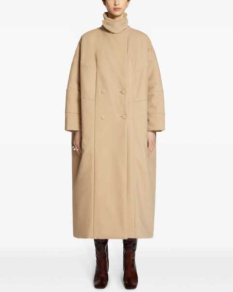 Paltoane Dries Van Noten Oversized Fit Roxana Double-Breasted Coat Beige Femei (BM 19580861) 2
