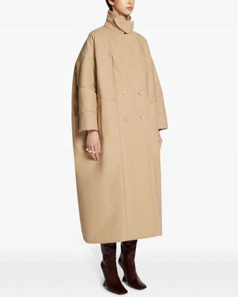 Paltoane Dries Van Noten Oversized Fit Roxana Double-Breasted Coat Beige Femei (BM 19580861) 3
