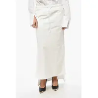 Fuste lungi Popeline Pencil Skirt With Drawstringed Waist Femei