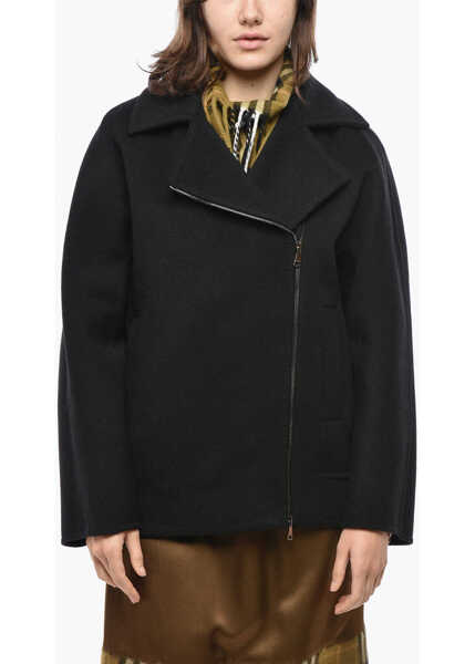 Paltoane Max Mara Wool Rotondo Coat With Zip Closure Black Femei (BM 19580870) 1