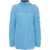 Stella McCartney Oversized Fit Two-Tone Cable Knit Sweater Blue