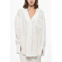 Camasi casual Popeline Oversized Shirt With Breast-Pocket Femei