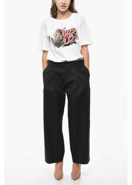 Pantaloni office 1989 STUDIO 4-Pocketed Cotton Blend Pants With Front Pleat Black Femei (BM 19580903) 4