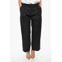Pantaloni office 4-Pocketed Cotton Blend Pants With Front Pleat Femei
