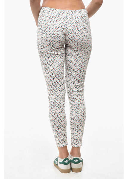 Colanti DSQUARED2 Floral Patterned Stretch Cotton Leggings With Elastic Waistb Multicolor Femei (BM 19580912) 2