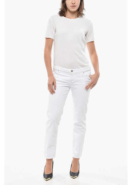 Blugi skinny DSQUARED2 White Bull Stretch Denim Cropped Fit Jennifer Jeans 15Cm White Femei (BM 19580915) 4