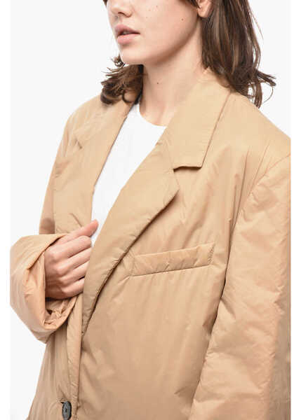 Paltoane Dries Van Noten Solid Color Nylon Coat Beige Femei (BM 19580918) 3