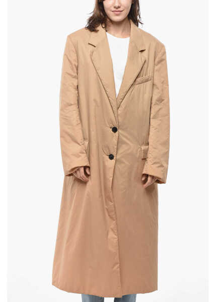 Paltoane Dries Van Noten Solid Color Nylon Coat Beige Femei (BM 19580918) 1