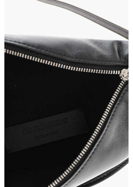 Borsete DSQUARED2 Icon Solid Color Leather Belt Bag With Metal Detail Black Femei (BM 19580921) 4