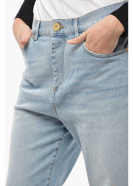 Blugi drepti Balmain Light Washed Slim Fit Denims 15Cm Light Blue Femei (BM 19580924) 3