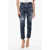 DSQUARED2 High-Waisted Stretch Denim Boston Jeans 18Cm Blue